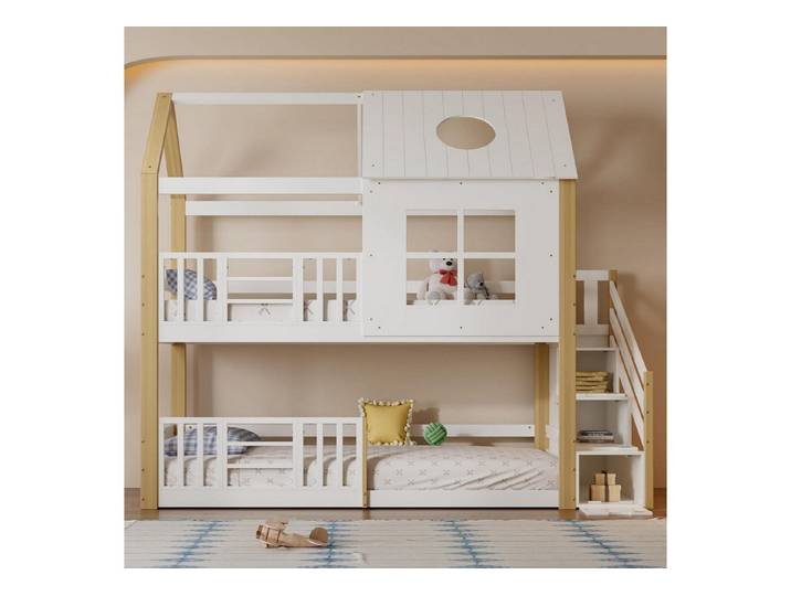 LuxusKollektion Hausbett Hausbett 90x200 mit Fenster
