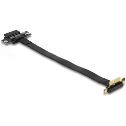 Delock Riser Karte PCI Express x1 Stecker 90° gewinkelt zu x1 Slot mit Kabel 30 cm, Mainboard Zubehör