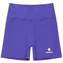 Saysky Damen Combat+ Rib Short Tights 4" lila