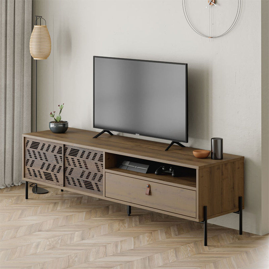 Brayden Studio Hubertine TV Stand for TVs up to 60" Walnut 60"