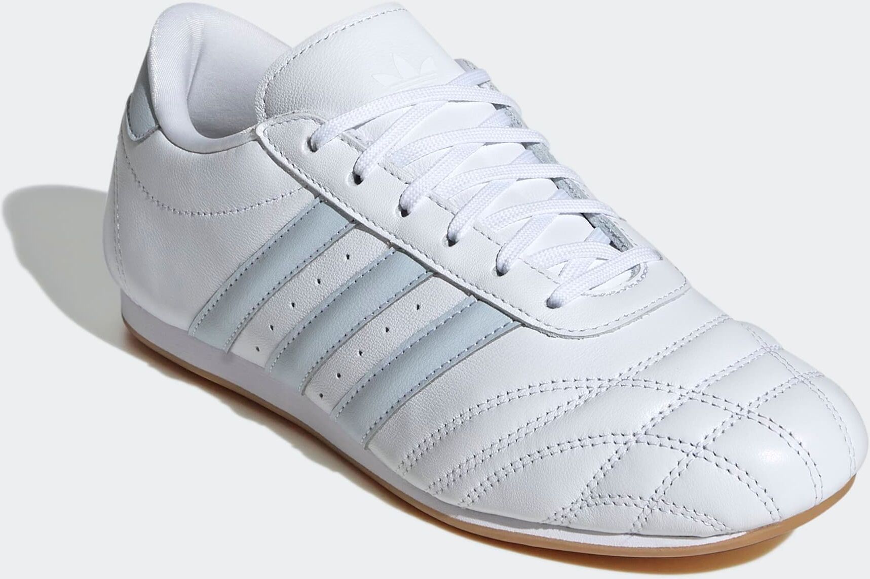 Sneaker ADIDAS ORIGINALS "ADIDAS TAEKWONDO LACE", Damen, Gr. 38, weiss (cloud weiß, halo blau, gum 3), Leder, Schuhe Sneaker cloud weiß, halo blau, gum 3 38