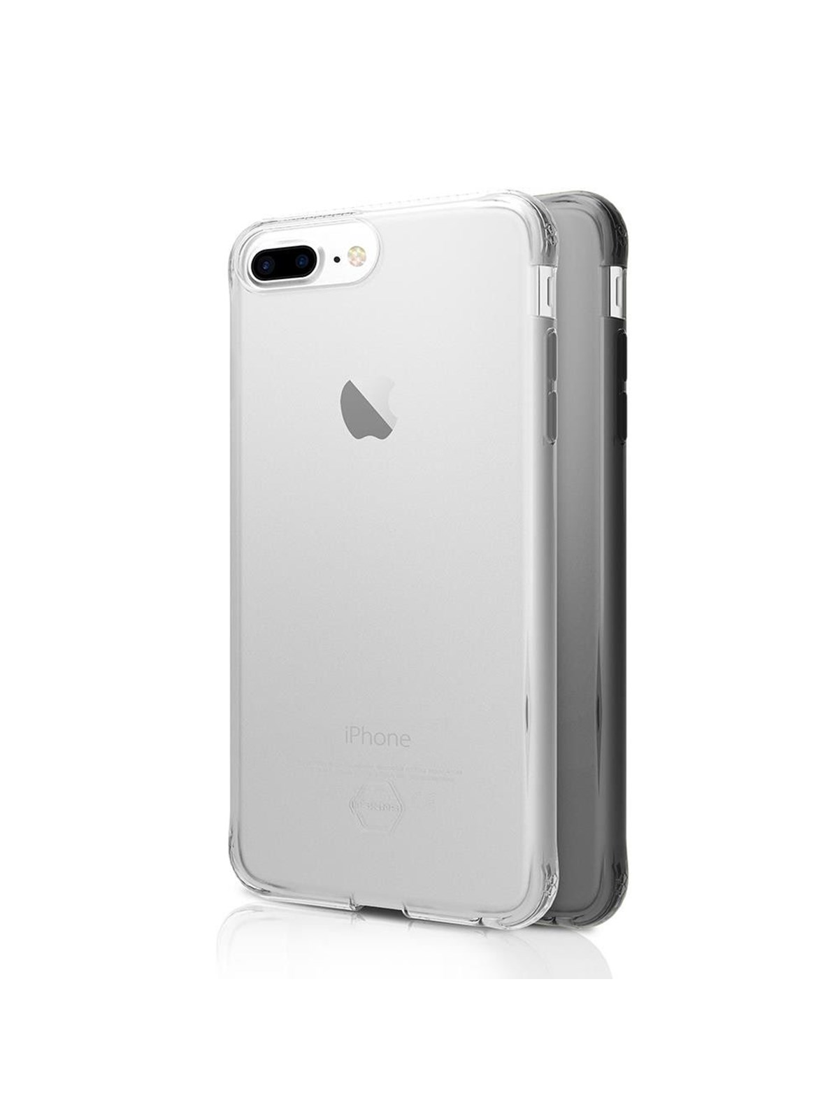 ITSKINS NANO DUO cover for iPhone 8 Plus / 7 Plus / 6s Plus / 6 Plus. Black and transparent