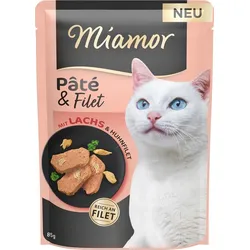 Miamor Pastete und Filet Lachs mit Huhn 85g