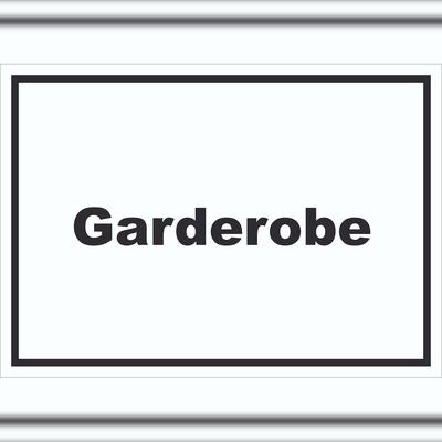 HB-Druck Garderobe Schild mit Text Kleidung aufbewahren waagerecht A3 (297x420mm)