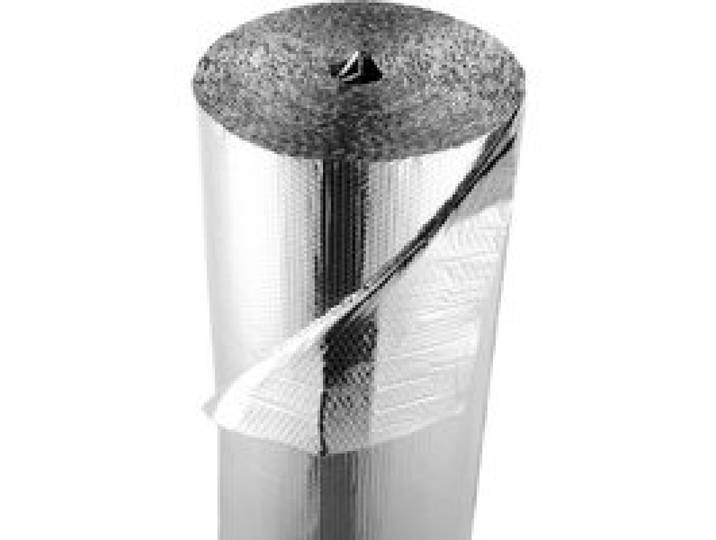 VEVOR Isolierfolie, Reflexionsfolie aus Aluminiumfolie, 6 mm, 122 cm x 30,48 m, zweilagiger wärmereflektierender Luftpolsterschutz, Wärmedämmrolle für Garagentorfenster und Wohnmobildächer
