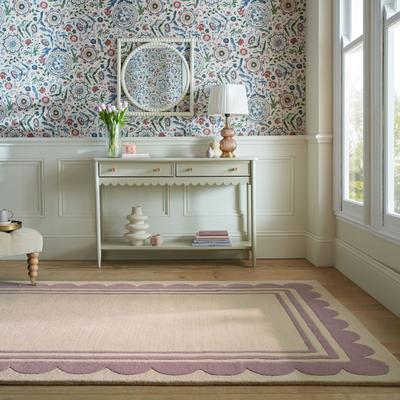 FLAIR RUGS "Lois mit Jakobsmuschelbordüre" rechteckig 10 mm Höhe mit Jakobsmuschelbordüre