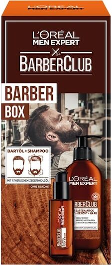 L’Oréal Paris Men Expert LOreal-Paris-Men-Expert Collection Barber-ClubBarber Box Exklusives Bartpflege Set Bartöl 30 ml + 3-In-1 Bartshampoo 200 ml 1 Stk. (11,99 € / 1 Stk.)