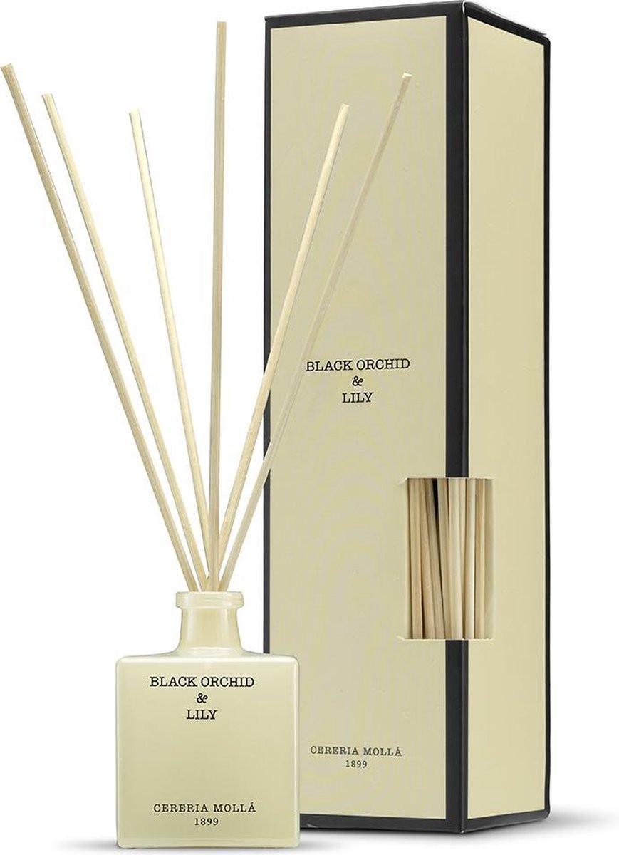 Cereria Mollà 1899 Mikado Geurstokjes Black Orchid & Lily 100ml