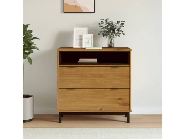 vidaXL Schubladenschrank FLAM 80x40x80 cm Massivholz Kiefer