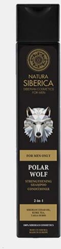 NATURA SIBERICA CHAMPO E AMACIADOR FORTALECEDOR 2 EM 1 POLAR WOLF