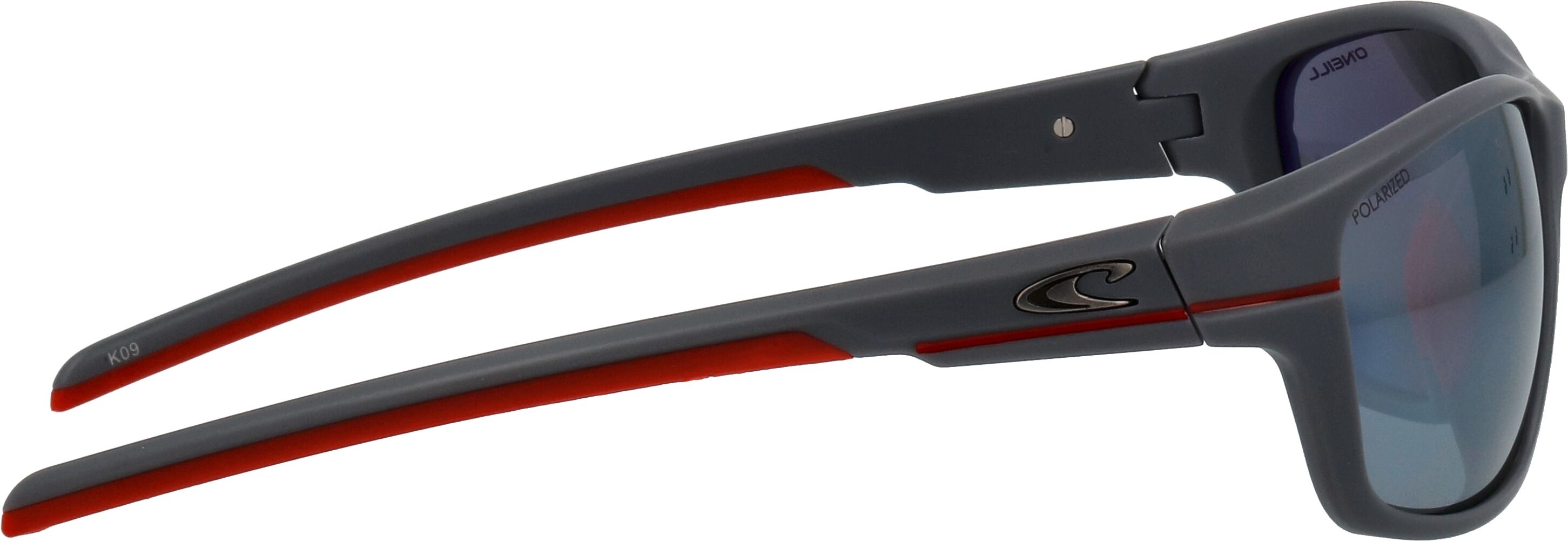 Sonnenbrille O'NEILL, Herren, grau (schwarzrot), Sonnenbrillen Sonnenbrille, farblich abgesetzte Streifen im Bügel, Sportbrille schwarzrot Einheitsgröße