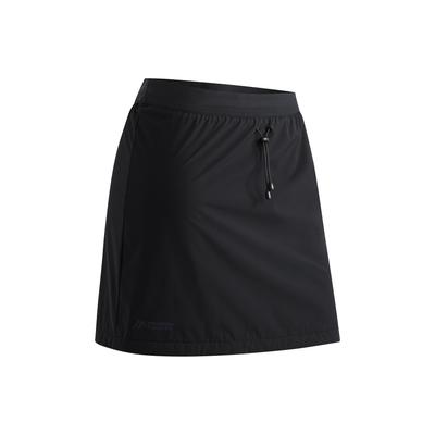 Midirock MAIER SPORTS "RainSkirt Winter", Damen, Gr. 38, schwarz, 100% Polyester, Röcke, gefütterter Damen Rock, wasserabweisender Überrock, elastischer Bund