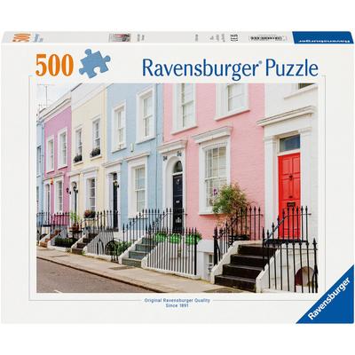 Puzzle RAVENSBURGER "Bunte Stadthäuser in London", bunt, Puzzles, KinderB:49cm H:36cm, Pappe, Made in Germany, B:49cm H:36cm