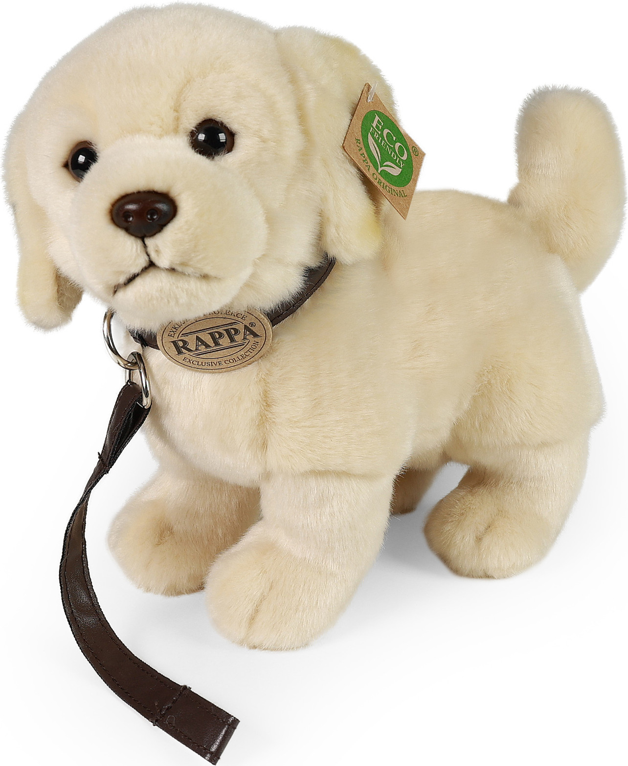 RAPPA Pluche Golden Retriever knuffel met lijn 25 cm Eco-friendly