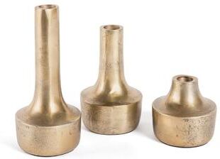 Hip Vintage Trio Antique Gold Vases