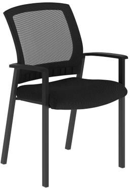 Lancaster Home "Commercial Stackable Side Chair with Steel Frame and Armrests - 23.25""D x 23.75""W x 34.25""H"