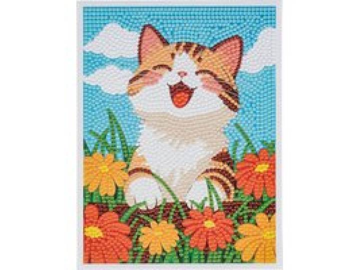 CRELANDO® Kit créatif de peinture diamant (chat)