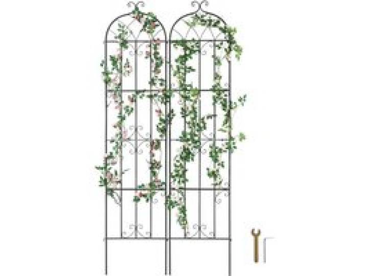 VEVOR Treillis jardin pour plantes grimpantes, 51 x 220 cm, treillis fleurs de jardin en métal antirouille, treillis de rosiers grimpants extérieur, support de concombres, pour cours, pelouses, 2 pcs