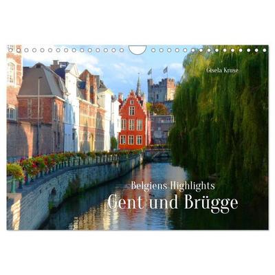 Belgiens Highlights Gent und Brügge (Wandkalender 2027 DIN A4 quer), CALVENDO Monatskalender