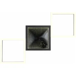Reality, Deckenleuchte, LED-Deckenleuchte GELO, R64471132, 24 W, 2500 lm, 3000 K, schwarz (2500 lm)