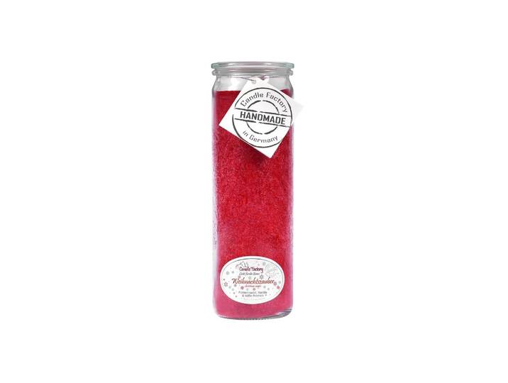 Duftkerze Candle Factory Big Jumbo Weihnachtszauber , rot, Ø:7cm, Glas, Wachs, Kerzen, Duftkerze