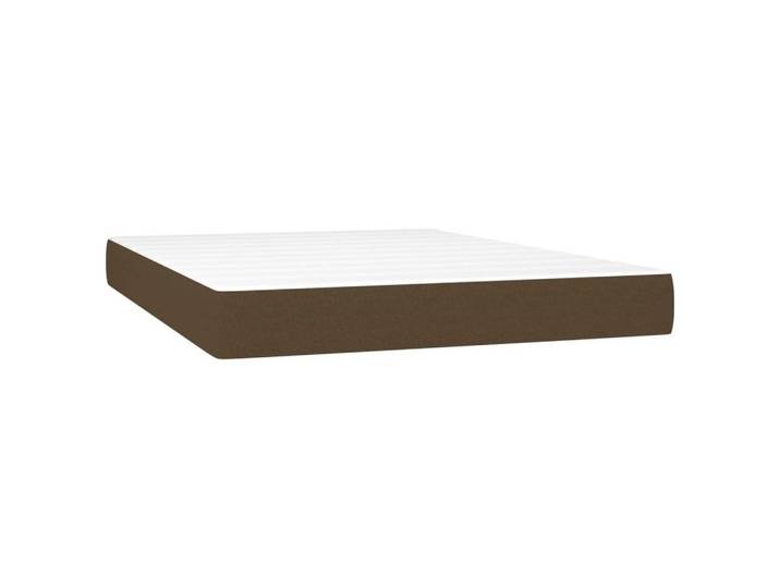 Boxspringmatratze Taschenfederkernmatratze Mittel Dunkelbraun 140x200x20 cm Stoff, vidaXL, 20 cm hoch