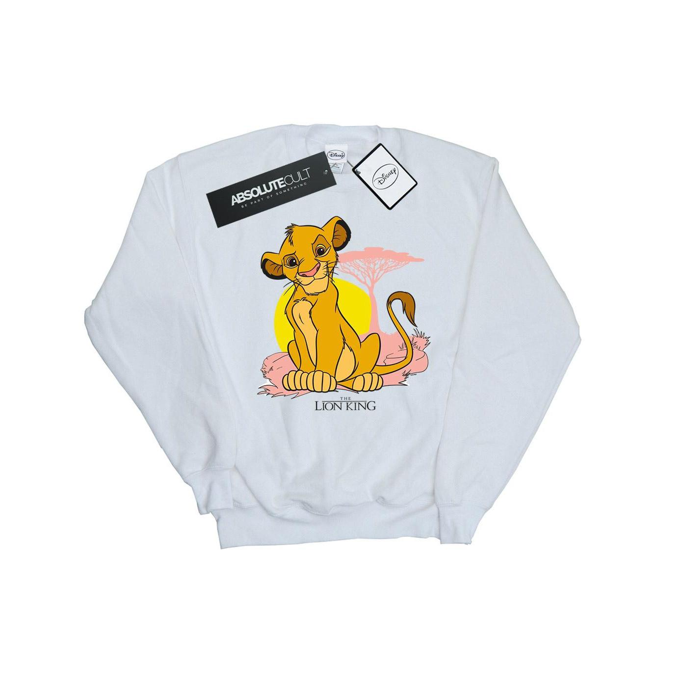 Disney Meisjes The Lion King Simba Pastel Sweatshirt (Wit)