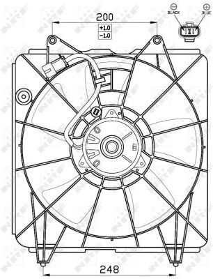 Nrf Lüfter, Motorkühlung 47545 Für Honda