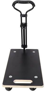 Justmaellc Heavy Duty Wooden Rectangle Moving Dolly with Ergonomic Handle