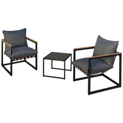 HTI-Living, Gartentisch + Balkontisch, Gartensitzgruppe 2 Stühle und Tisch (48 x 48 x 40.50 cm)
