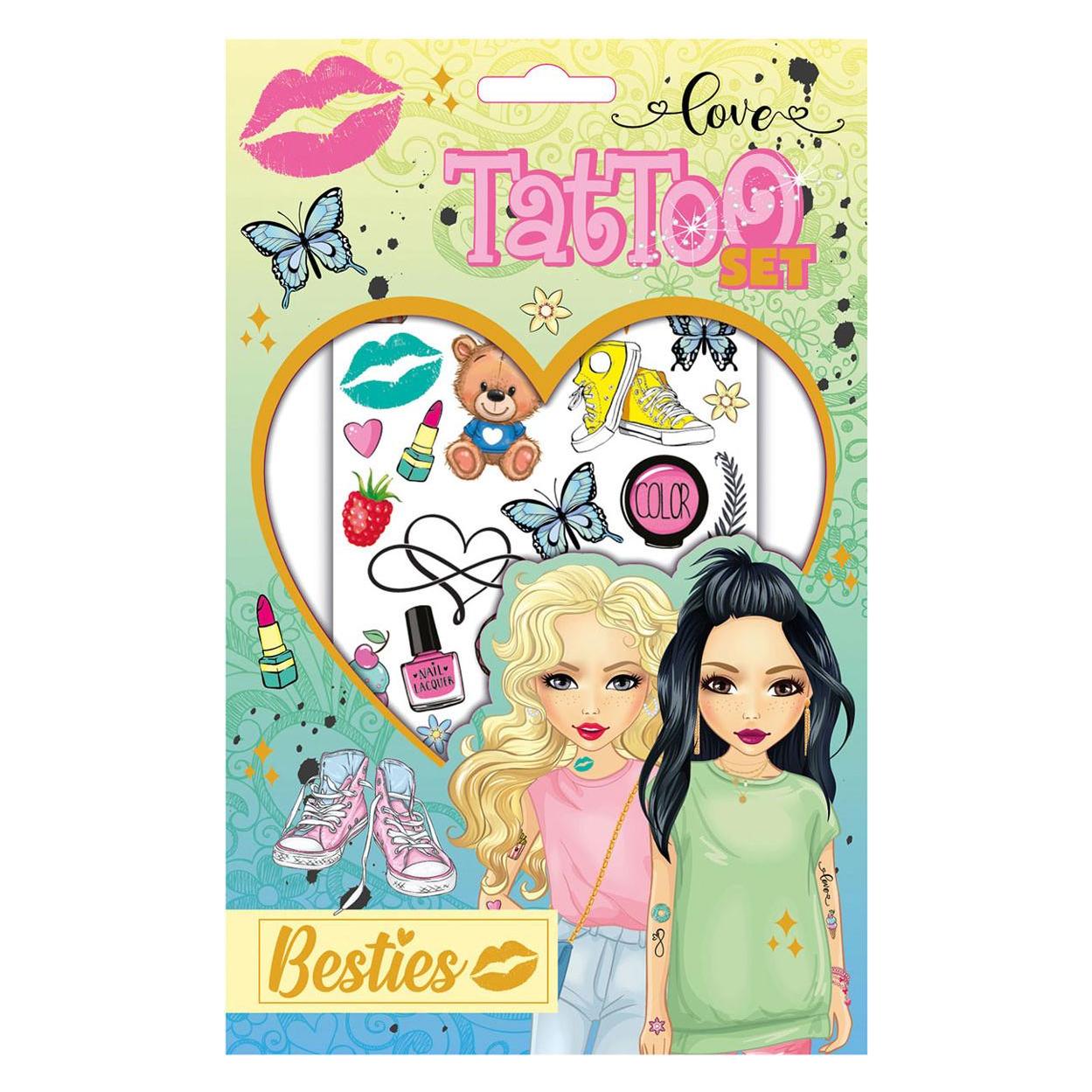 Besties Klebetattoos, 2 Bögen (140012)