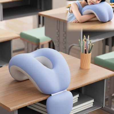 The Handy Homestead Ergonomic Nap Pillow For Prone Sleeping & Midday Rest yellow