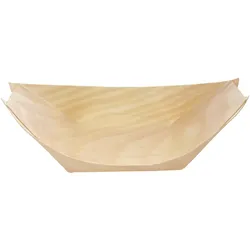 Pinienholz Fingerfood Schiffchen - 17cm: 100 Schiffchen