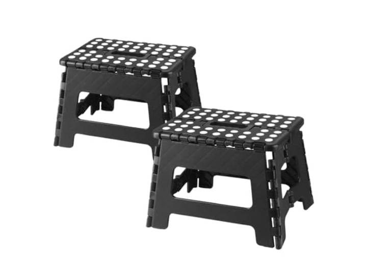 DANNMPX Sitzhocker Wohnzimmer 2er-Pack Klapptritthocker Leichter Faltbarer Tritthocker for Die Küche Zusätzliche Sitzplätze