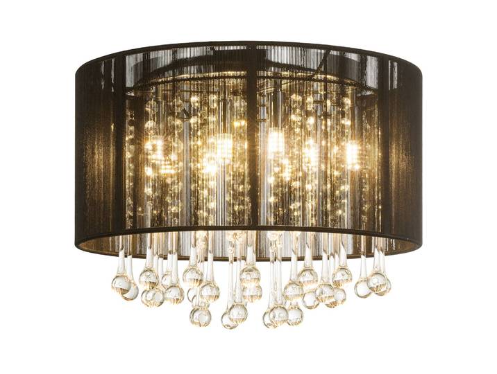 Plafonnier LED Bagana Ø 40cm Noir Soie LED G9