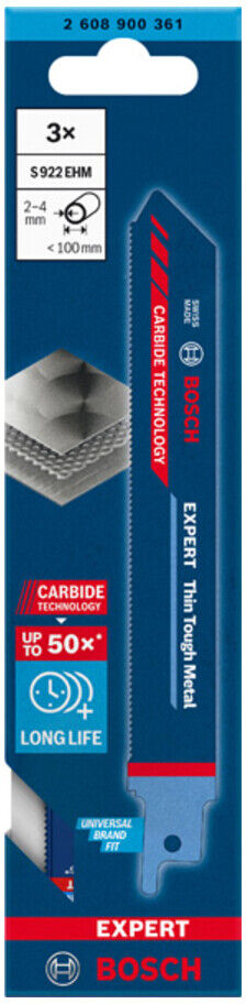 Bosch Expert ‘Thin Tough Metal’ S 922 EHM Säbelsägeblatt (2608900361)