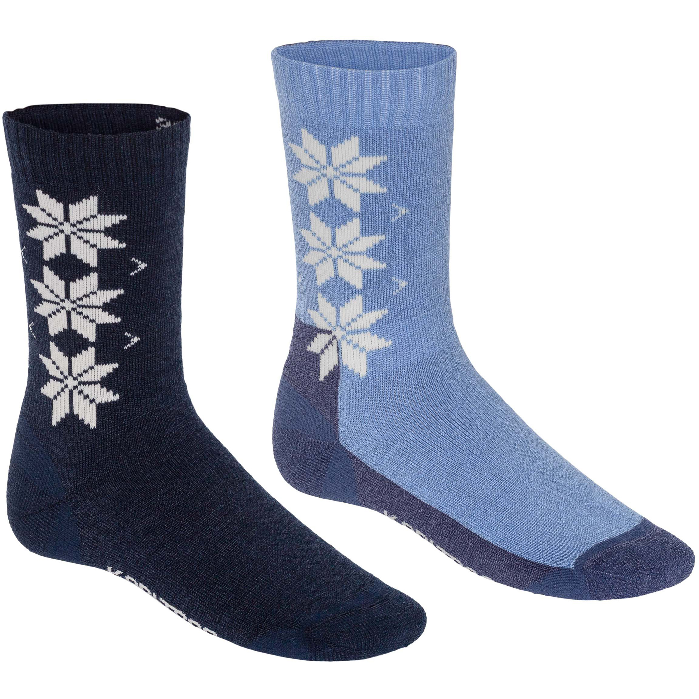 Kari Traa KT Wool 2er Pack Damen Freizeitsocken blau Größe 39 Lifestyle Hautfreundlich Merinowolle