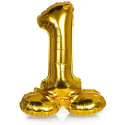Folienballon "1", stehend, gold