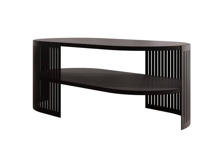 Mirjan24 Couchtisch Fikoli Oval II, Schwarz, Metall, Oval,Oval, 50x40x100 cm, Wohnzimmer, Wohnzimmertische, Couchtische