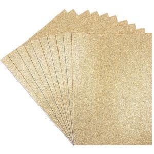 Ideen-mit-Herz Moosgummi 012793 Glitzer 1, A4, gold, 2 mm Stärke, 10 Blatt