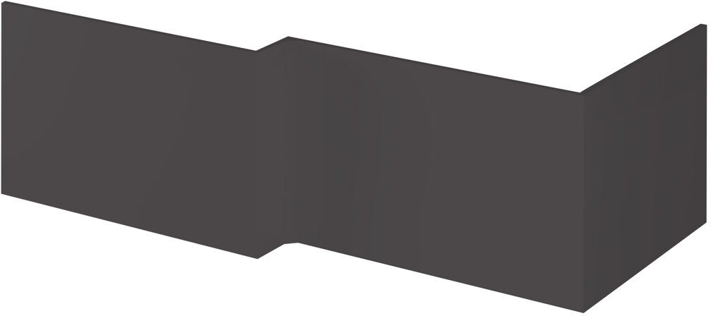Nuie 1700Mm Shower Bath Front Panel Gloss Grey