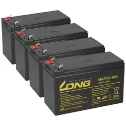 4x Kung Long WP7.2-12A AGM Akku 12V 7,2Ah – F1 4,8mm