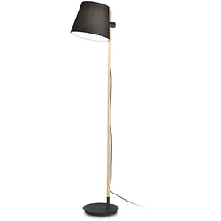 Ideal Lux Stehleuchte AXEL, E27, mit integriertem Schalter, höhenverstellbar, schwarz IDEA-282084