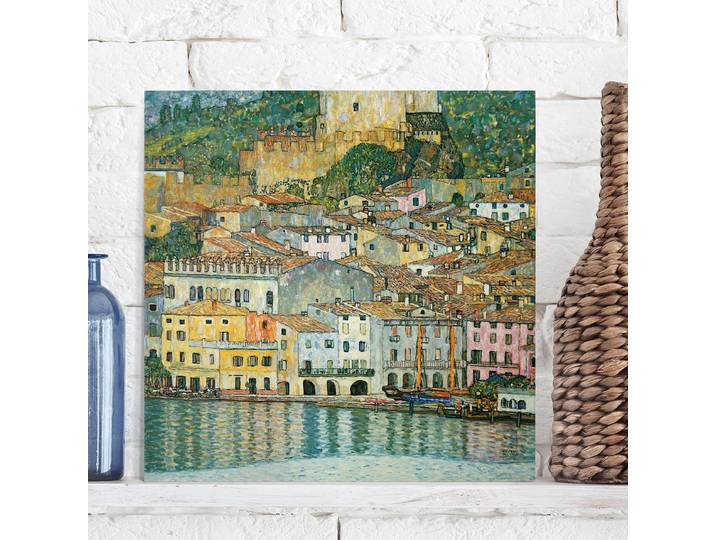 Impression sur toile Malcesine Garde Polyester Multicolore 70 x 70cm
