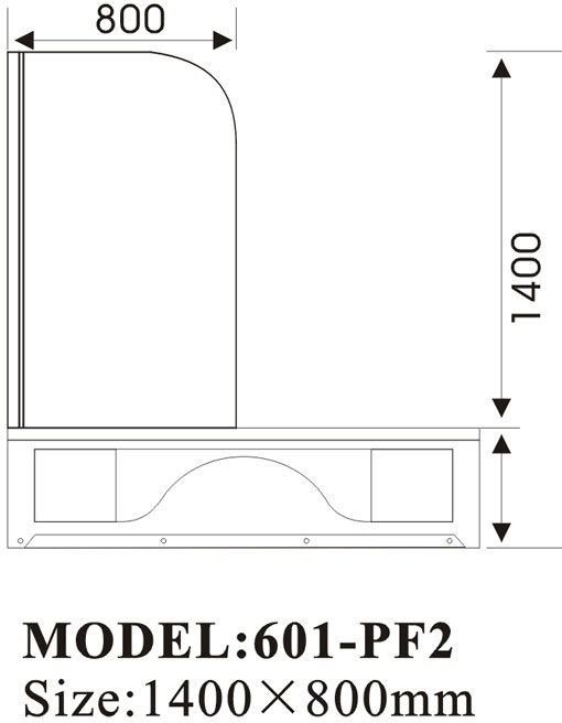 Brusevæg For Badekar 601-Pf2