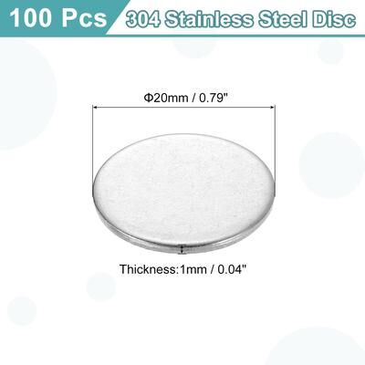 Unique 304 Stainless Steel Disc, Flat Blank Round Circle Plate for Crafts