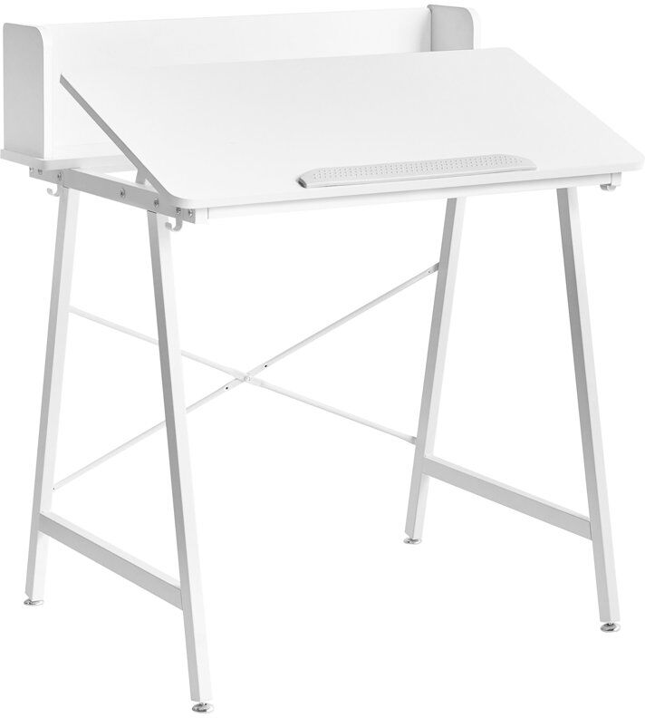 Ebern Designs Iron Writing Desk White 94cm H X 80cm W X 62cm D