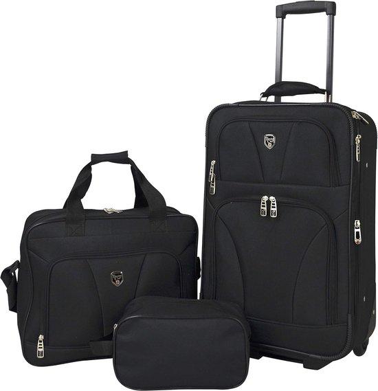 3-teiliges Trolley Set Handtasche Koffer Leicht