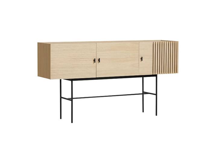 Woud Array Beistelltisch, 180 cm Eiche weiß pigmentiert