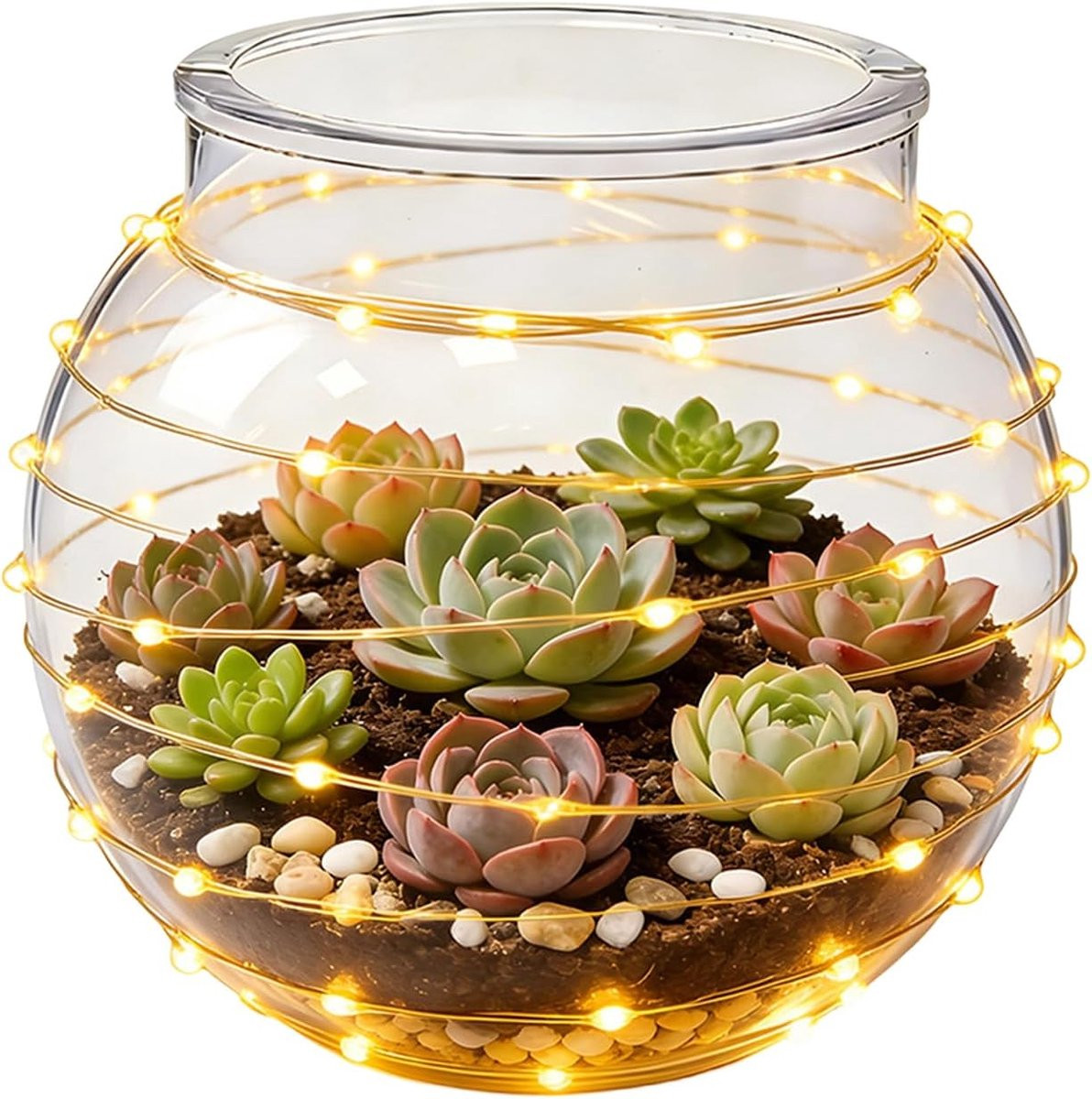 Glazen pot snoepdispenser voor decoratieve opslag, helder, 9 x 5 cm